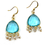 Thumbnail: Gold Plated London Blue Crystal and Pearl  Earrings 