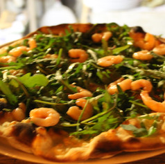 pizza rucola e gamberetti