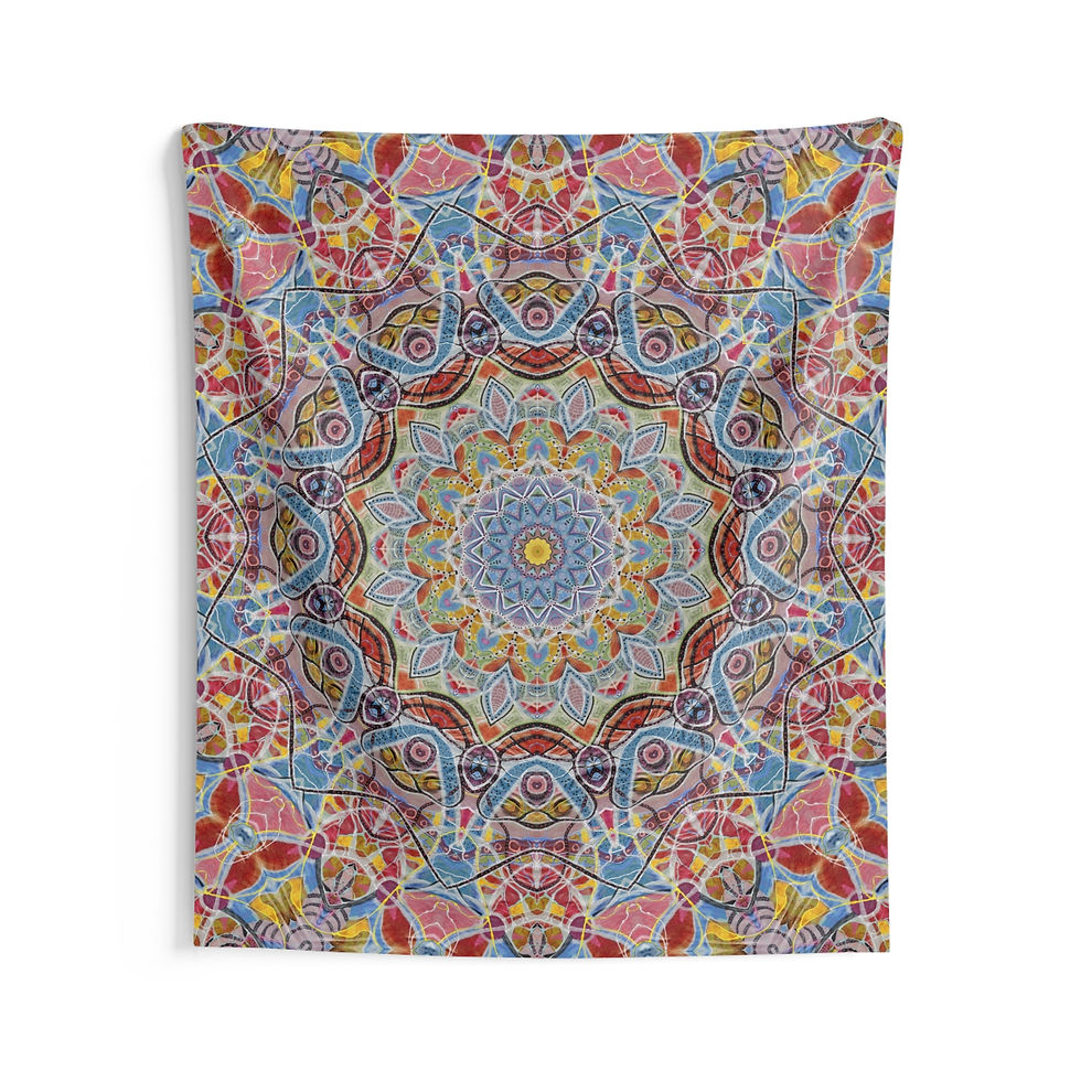 الصورة المصغرة: Colorful Mandala Indoor Wall Tapestry