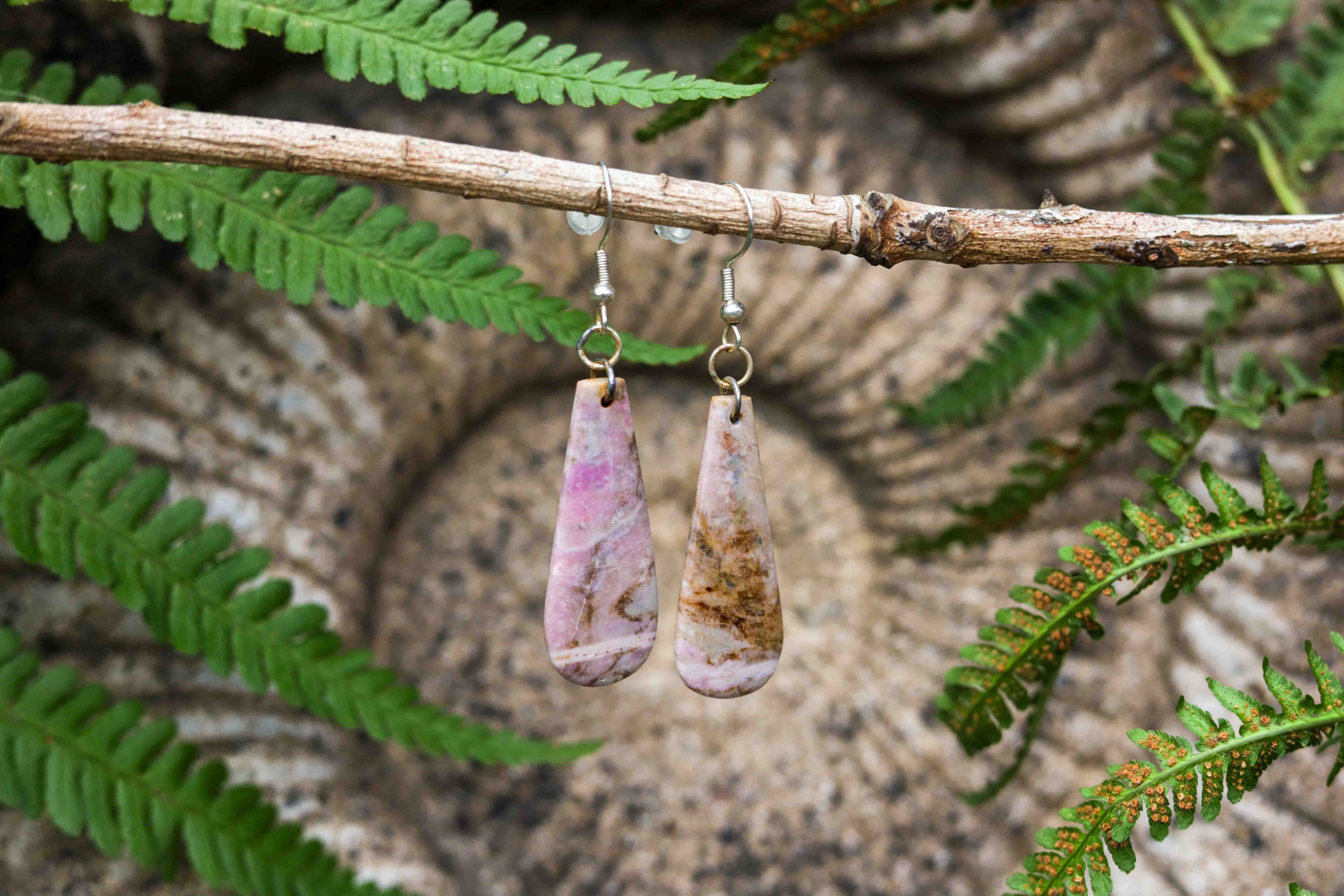 Rhodonite Earrings