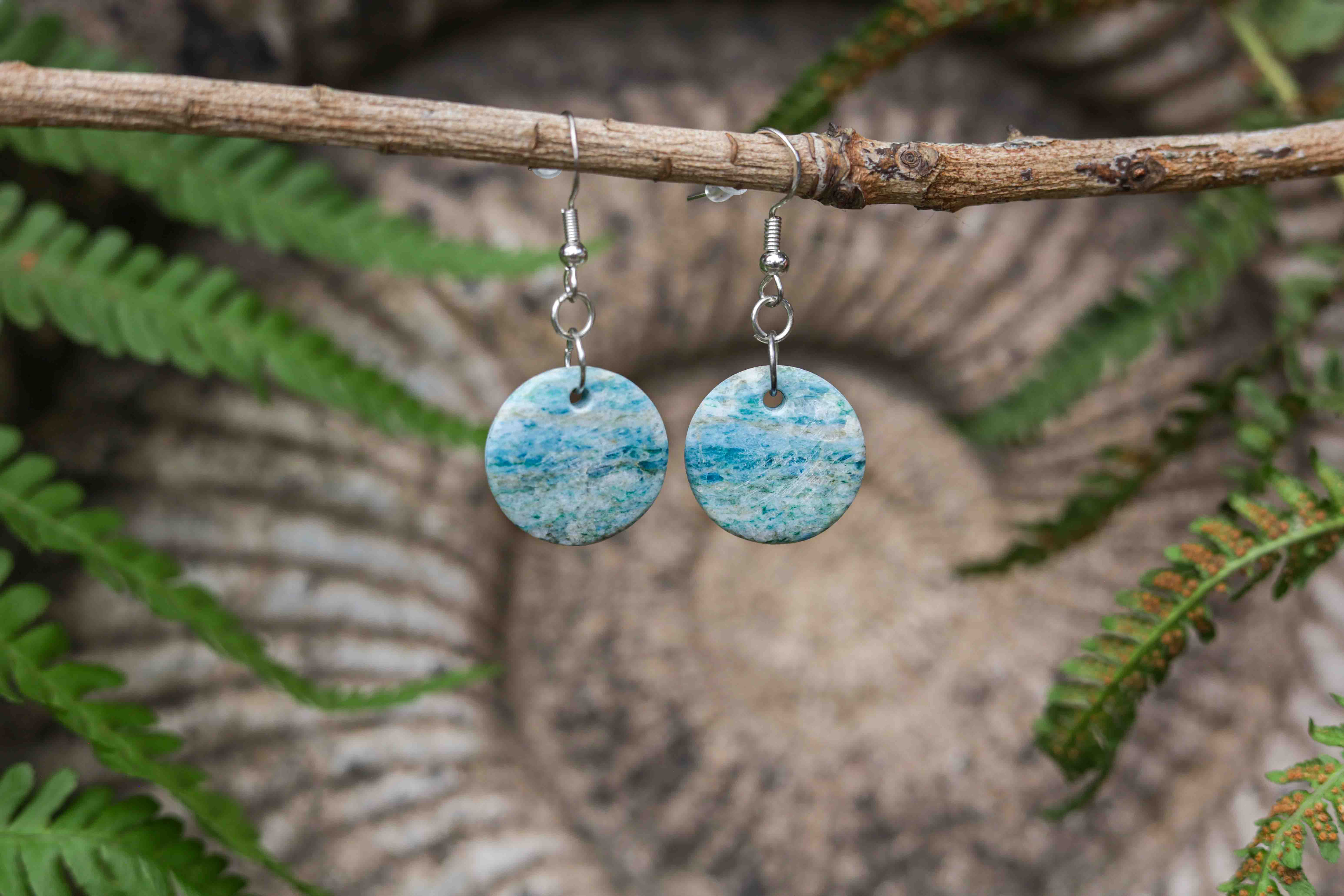 Kyanite / Fuchsite Mix Earrings