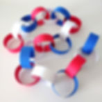4th of July children's crafts that spark joy - red white and blue garland