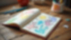 A child's colorful artwork displayed as a grandparent gift — personalized keepsakes made from kids' art