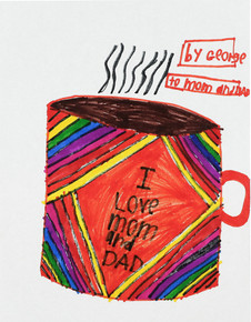George's rainbow art mug!