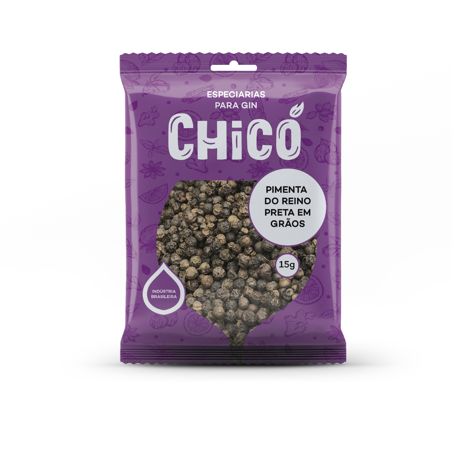 PIMENTA DO REINO PRETA EM GRÃOS CHICÓ - FARDO 15X15G (PREÇO POR UNIDADE R$ 0,70)