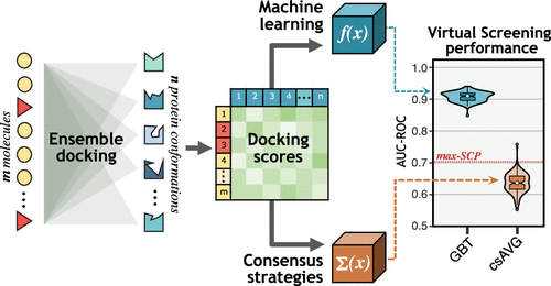 Improving Structure-Based Virtual Screening with Ensemble Docking and Machine Learning