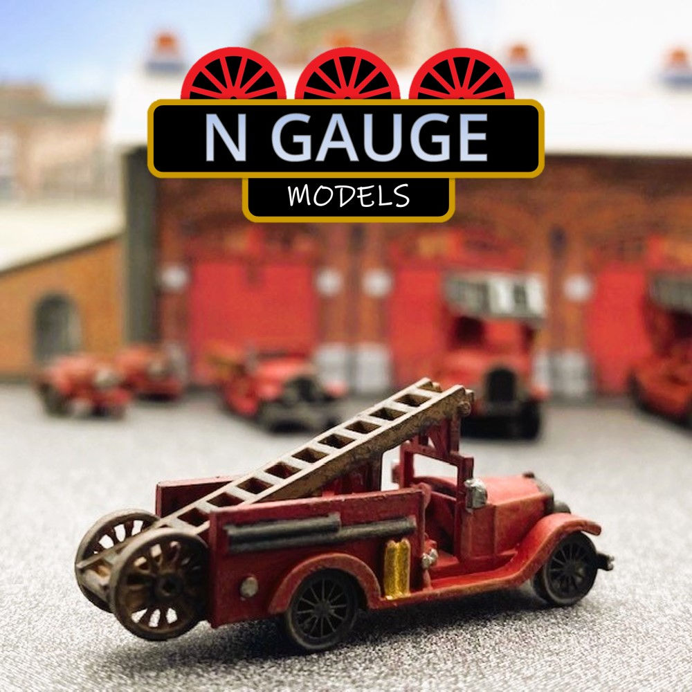 N Scale Gauge 1:148 1920's Fire Truck (Leyland Morris Ford AA Tender ) 1:160