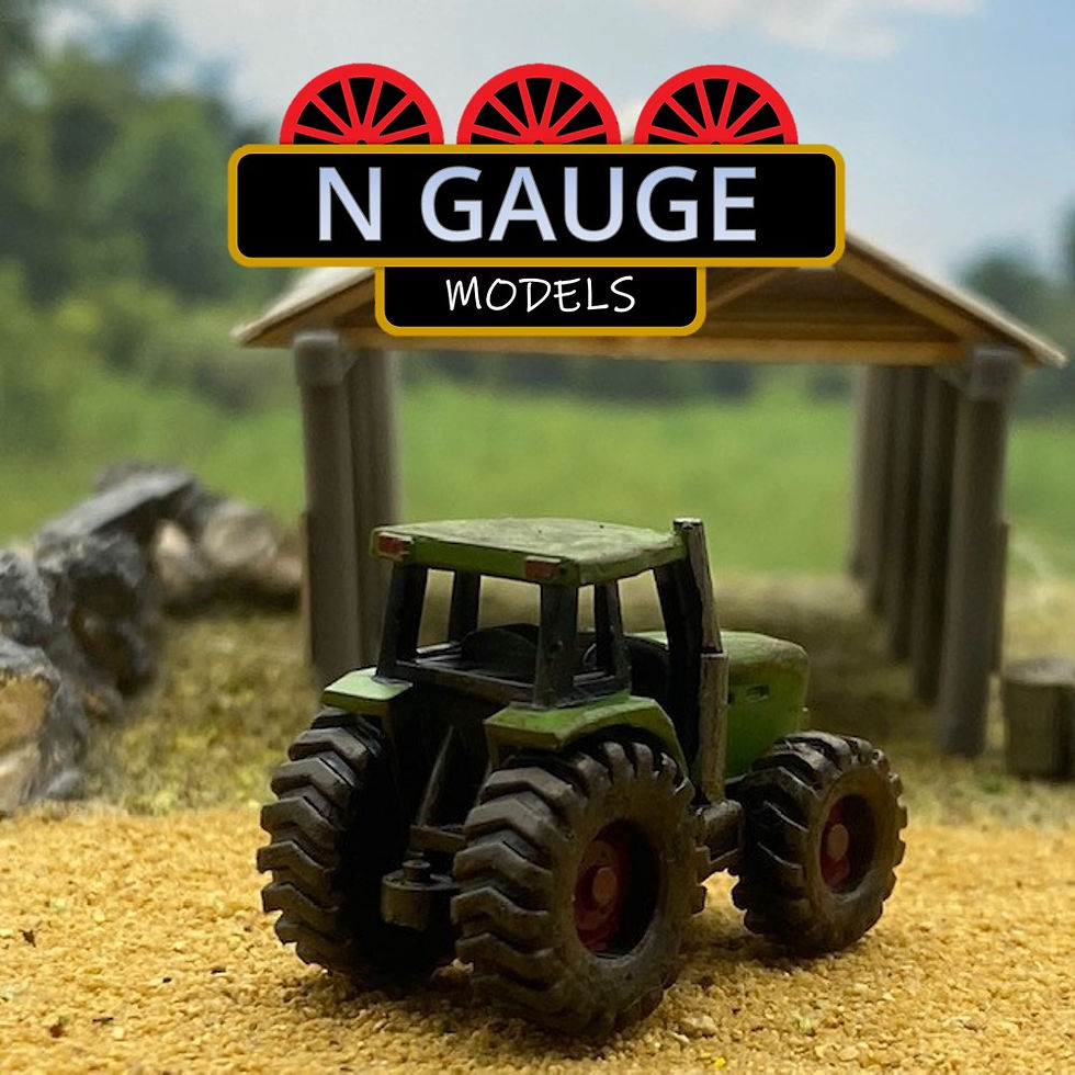 Thumbnail: Farm Tractor & Water Bowser Trailer (N Scale Gauge)