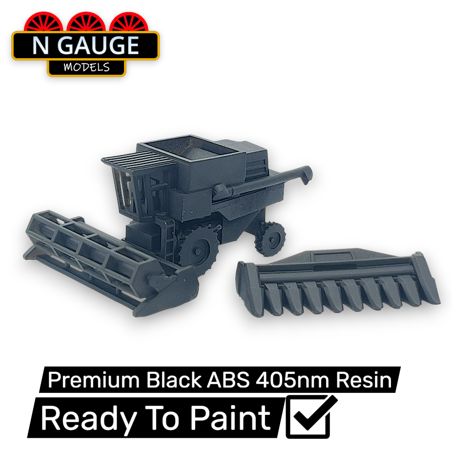 Thumbnail: UNPAINTED Classic Combine Harvester + Attachments (N Scale Gauge)