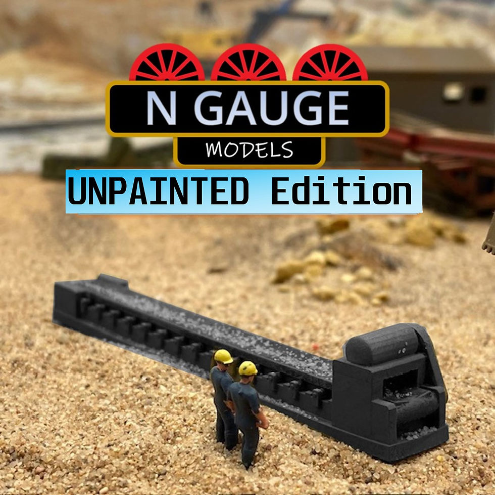 Thumbnail: UNPAINTED Quarry / Mine Industrial Conveyor Set (N Scale Gauge Model)
