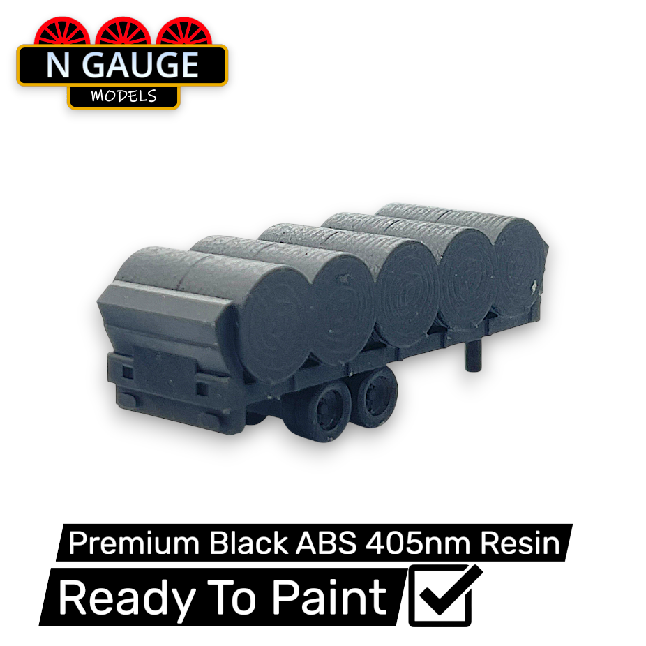 Thumbnail: UNPAINTED Round Bale Trailer (N Scale Gauge)