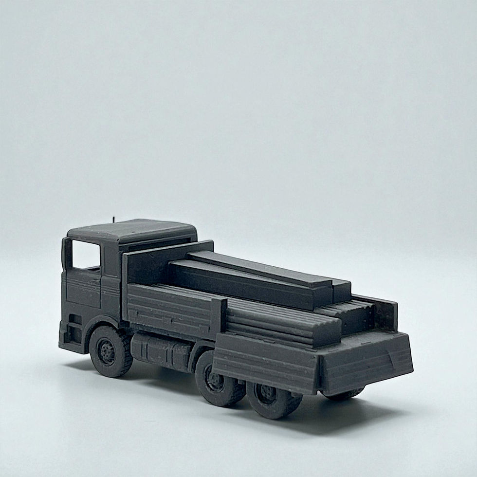 Thumbnail: 20T Flatbed Scaffolding Truck / Lorry   (N Scale Gauge Model) Scaf