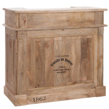 BAR CABINET 2 DRAWERS RECTANGULAR WOOD NATURAL