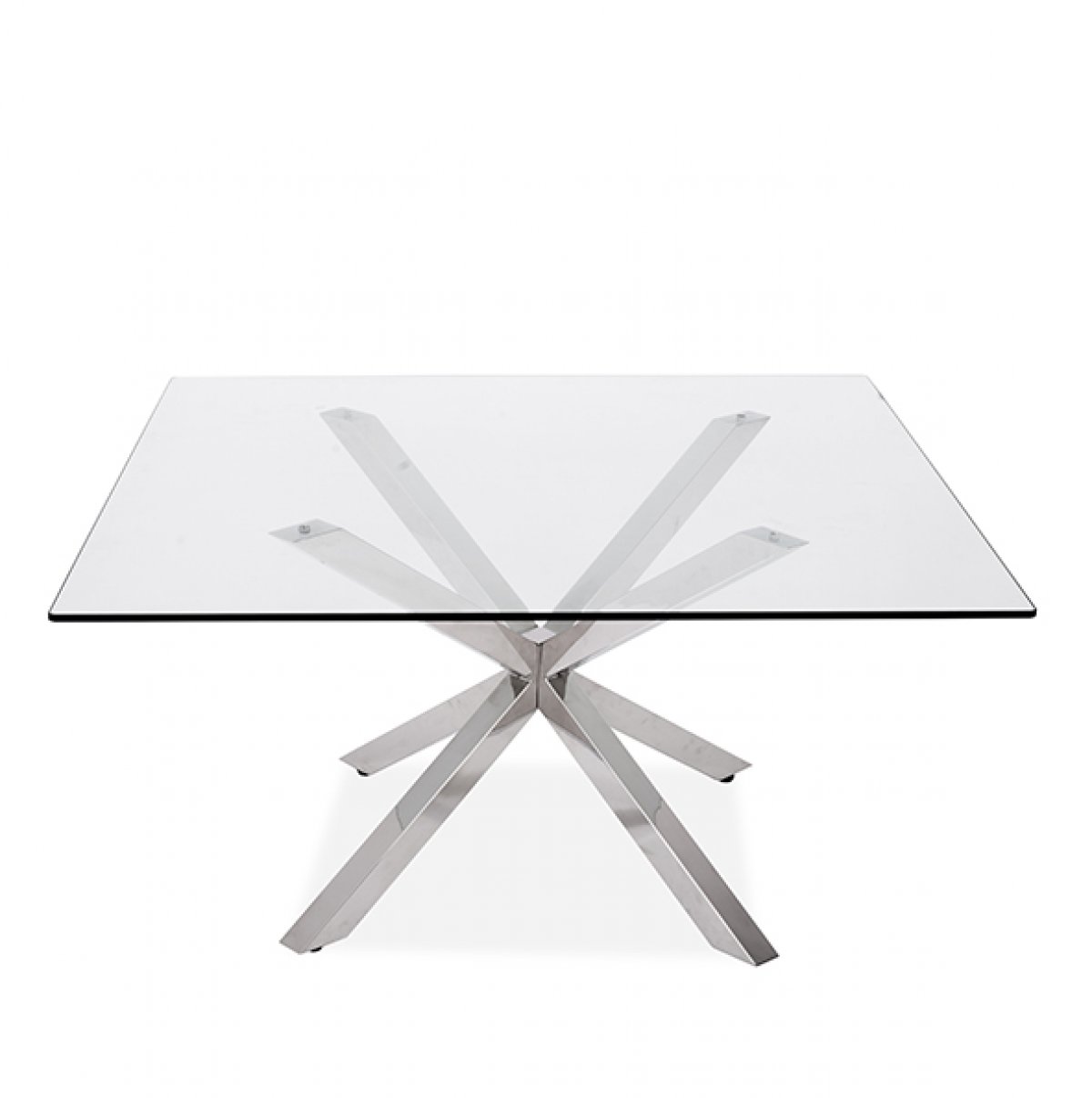 Mesa Sala Quadrada Tampo Vidro IM.A15.MS004