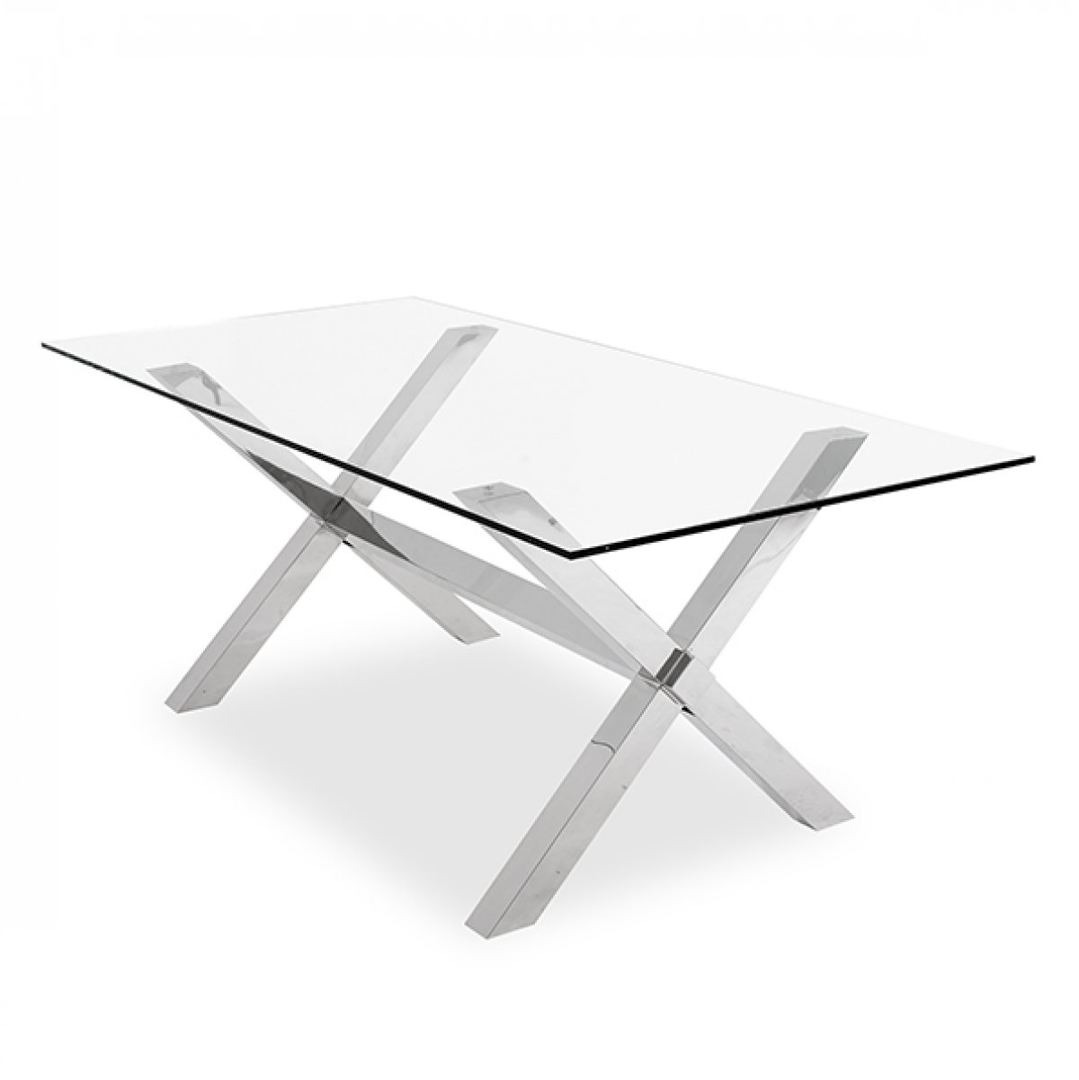 Mesa  Rect. Tampo Vidro