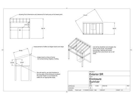 Blueprints for a project in Sunriver