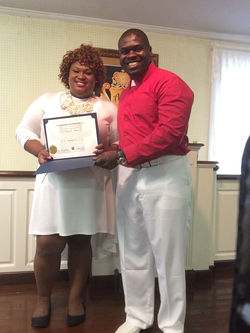 Evangelist Moore with Apostle Moore