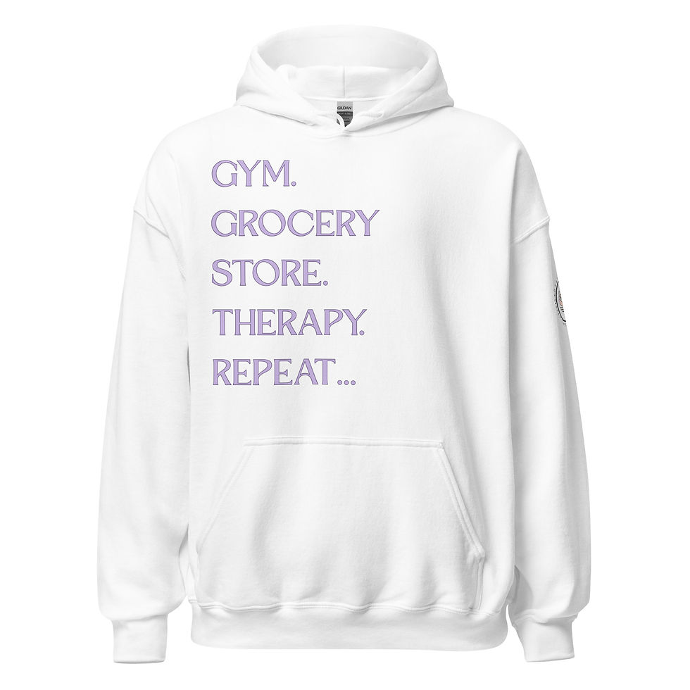 Thumbnail: Grey/White Gym & Repeat Hoodie