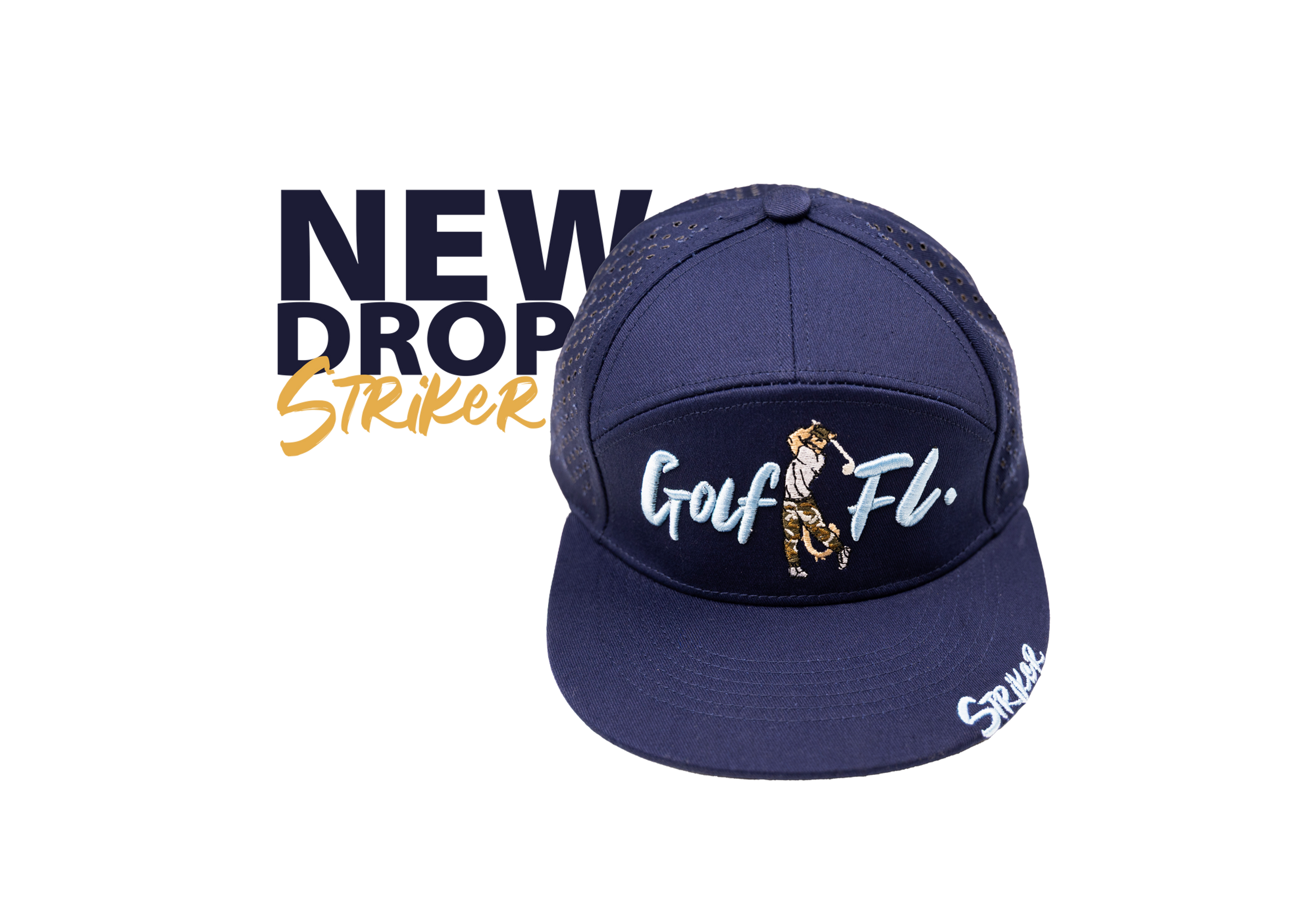 Striker Premium Navy Blue Puff Embroidered