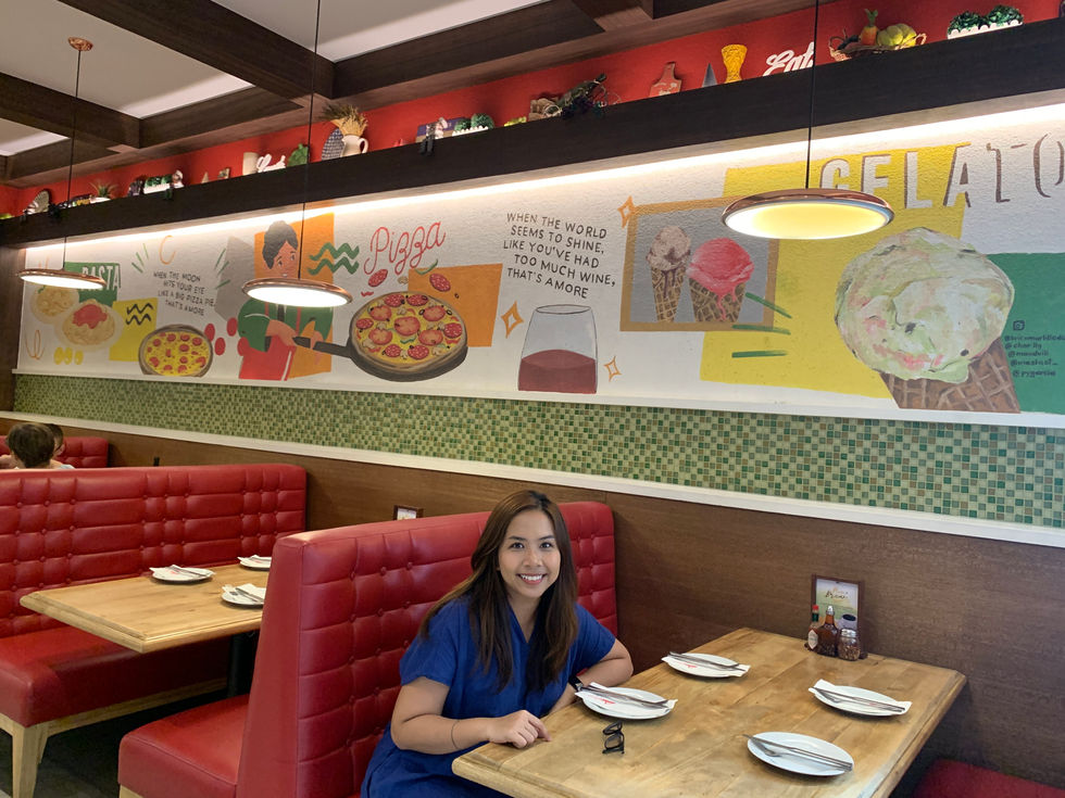 mural for italian resto pizza pasta gelato