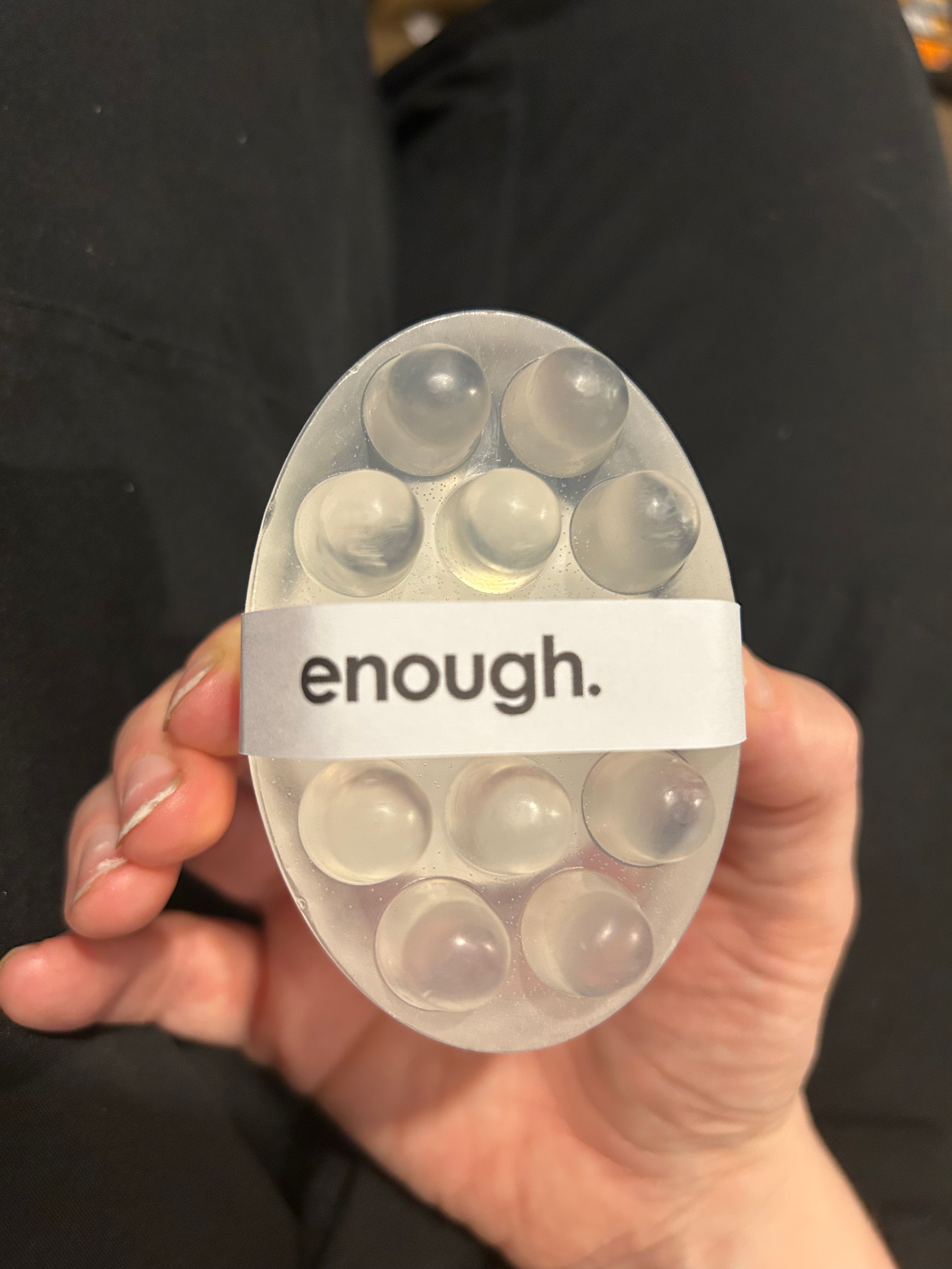 enough. Naked soap - translucent