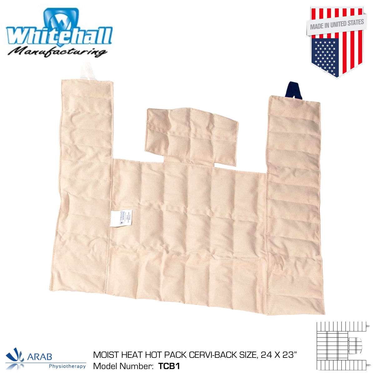 MOIST HEAT HOT PACK, CERVI-BACK SIZE, 24 X 23"