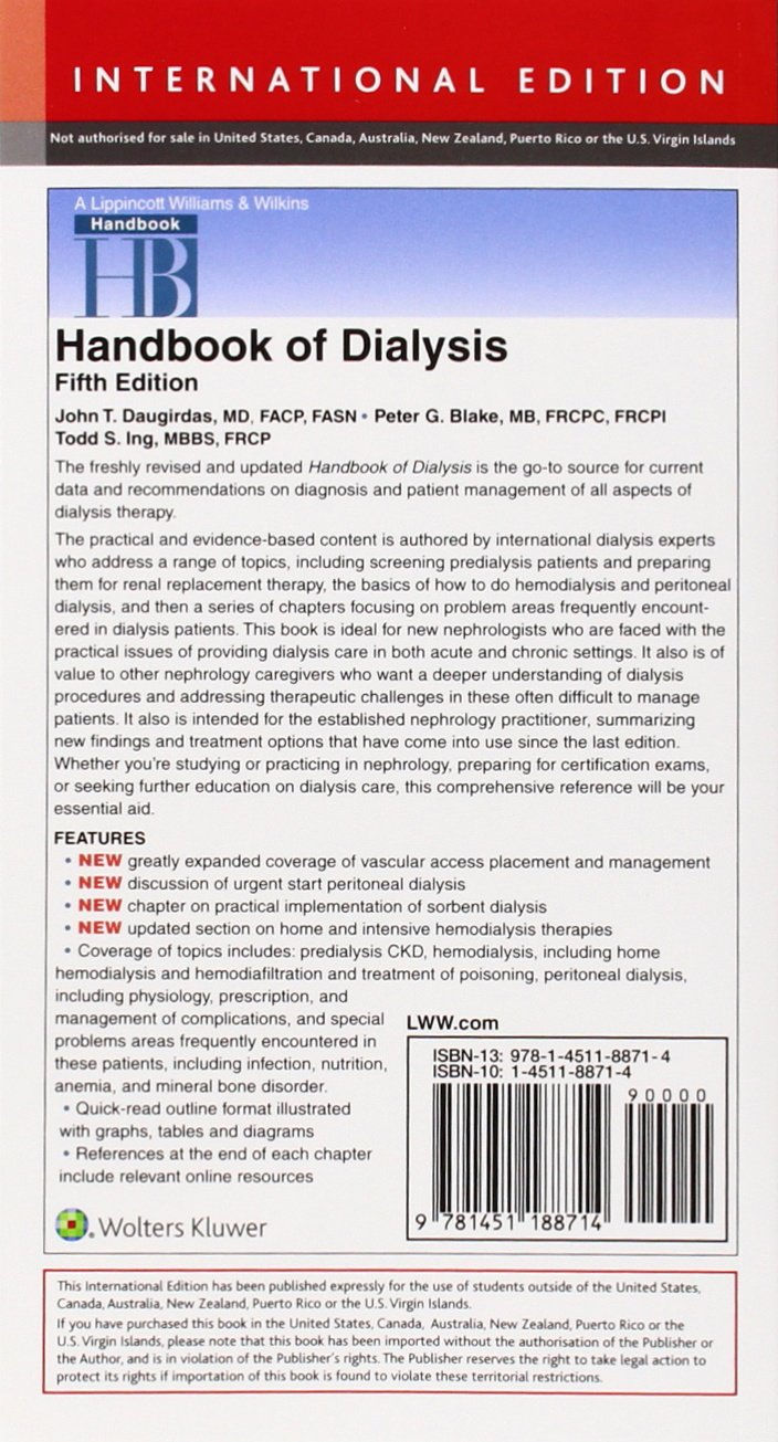 الصورة المصغرة: Handbook of Dialysis