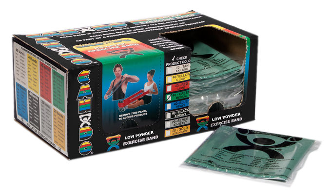 الصورة المصغرة: CanDo® Low Powder Exercise Bands Box