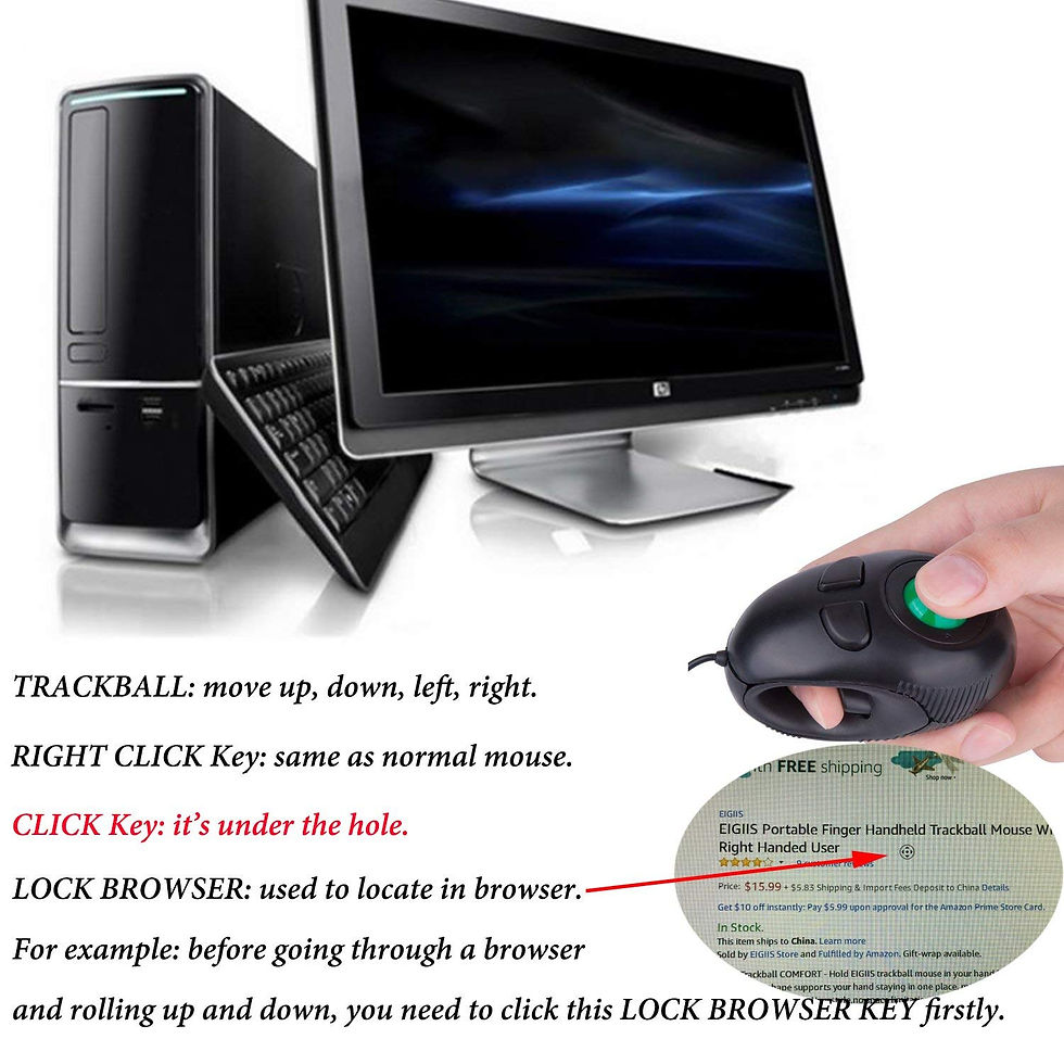 الصورة المصغرة: EIGIIS Portable Finger Handheld Trackball Mouse