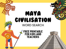 Maya Civilisation Word Search - Free Printable For Kids and Teachers