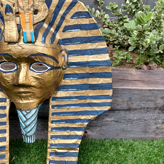 Craft your own Tutankhamun funerary death mask - Ancient Egypt craft activity for kids