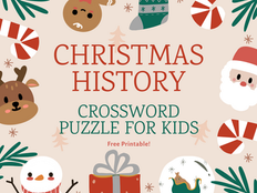 Christmas History Crossword Puzzle For Kids - Free Printable