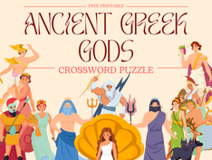 Ancient Greek Gods Crossword - Free Printable Ancient Greece Puzzle for Kids