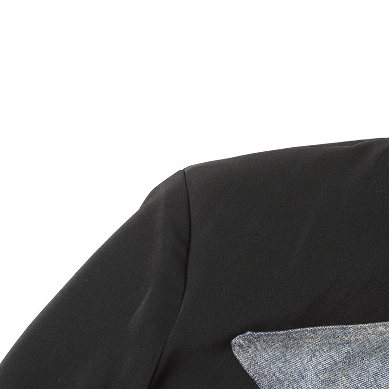 Thumbnail: Two Pc Denim Contrast Blazer