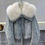 Thumbnail: Light Faux Fur Fur Collar Jacket