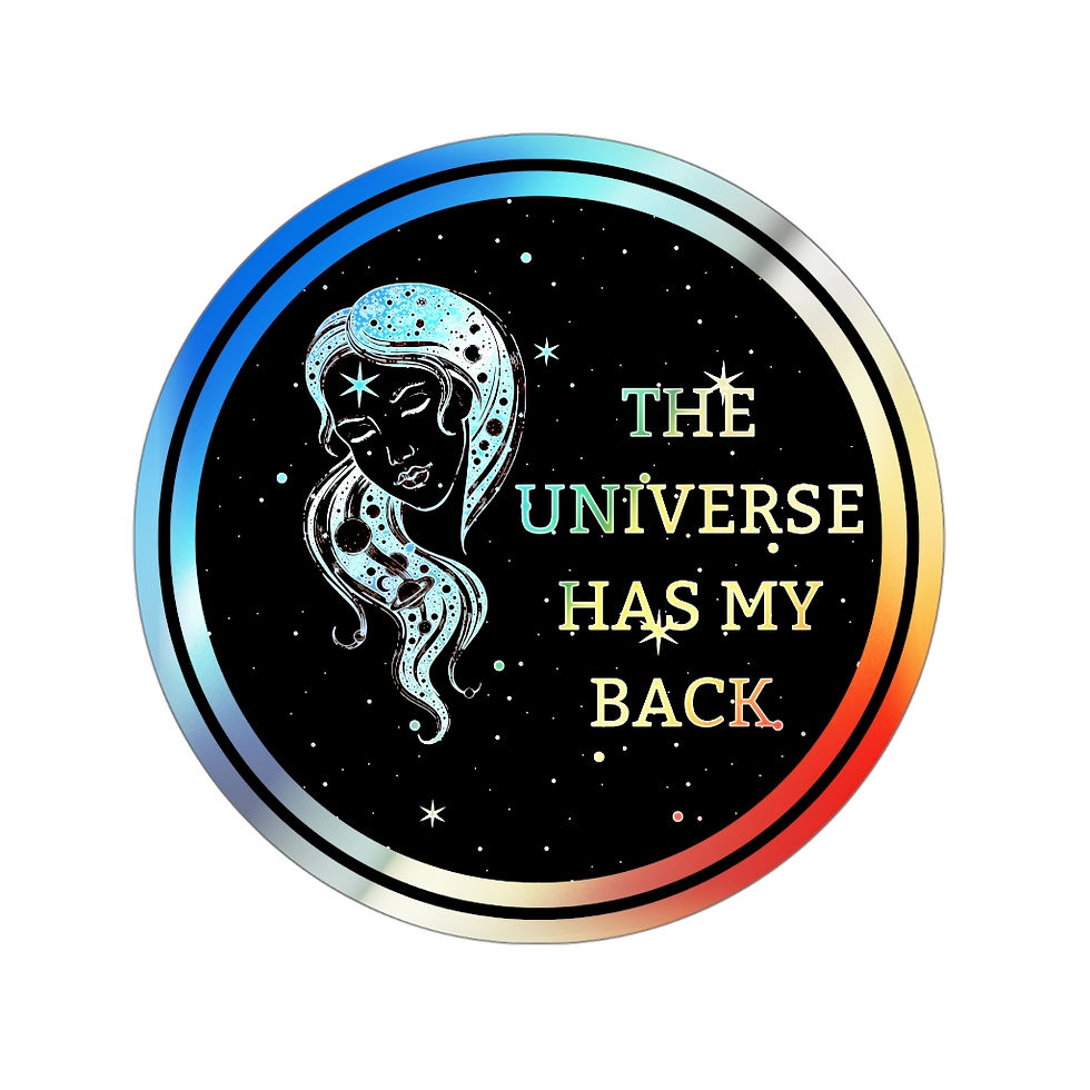 Thumbnail: Abundance Affirmations Sticker, Holographic Sticker, Die-cut sticker, laptop 