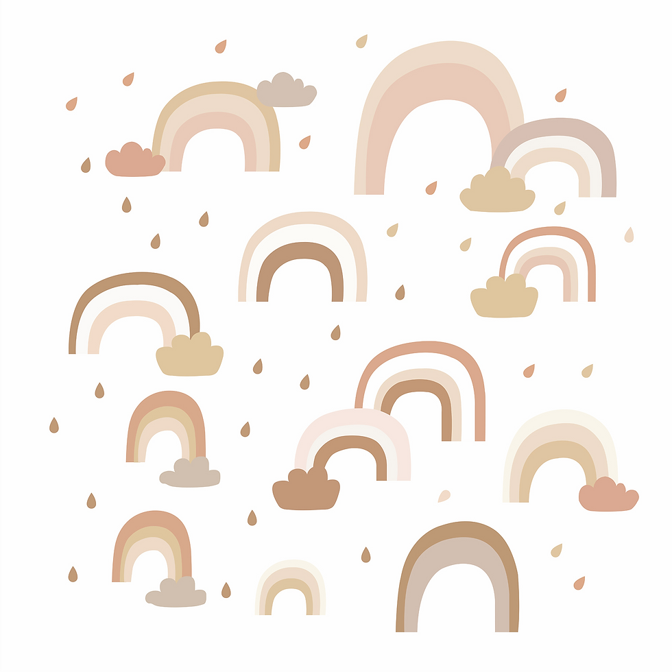 Thumbnail: Boho Rainbow Wall Stickers for Kids | DIY Decorative Art Decor for Nursery, Room