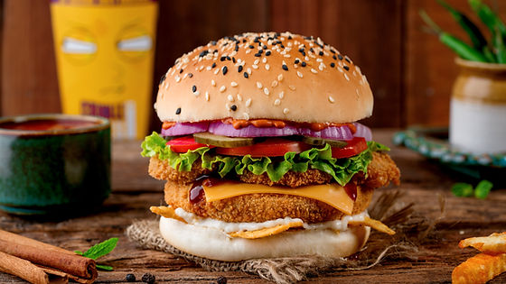 Crunchy Paneer Pop's Burger