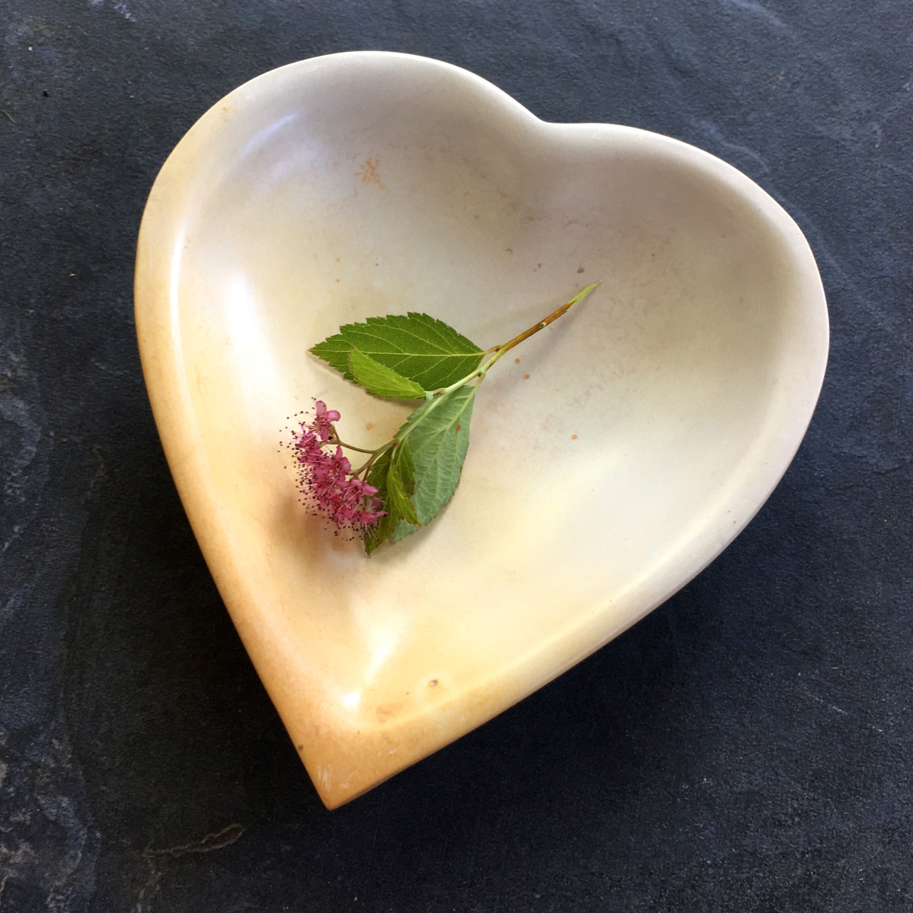 Soapstone Heart Dish - Natural