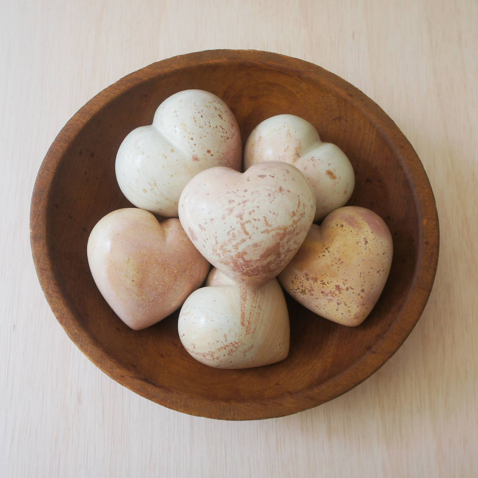 Thumbnail: Large Soapstone Heart Paperweight