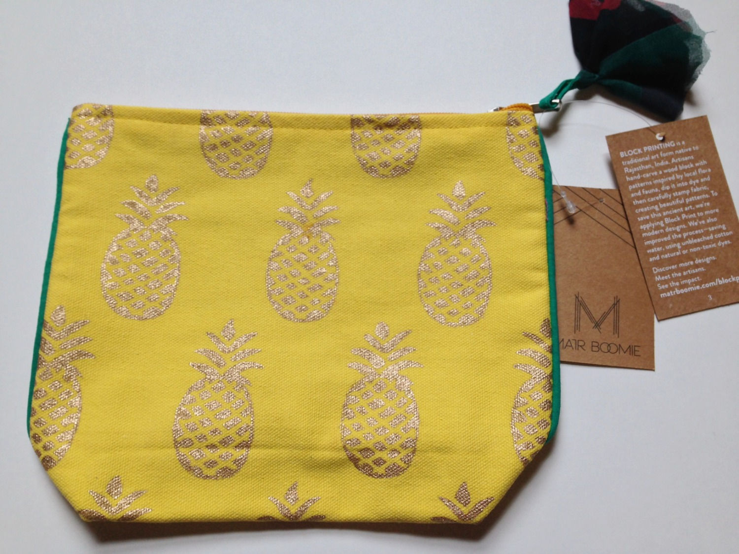 Metallic Pineapple Cosmetic Bag