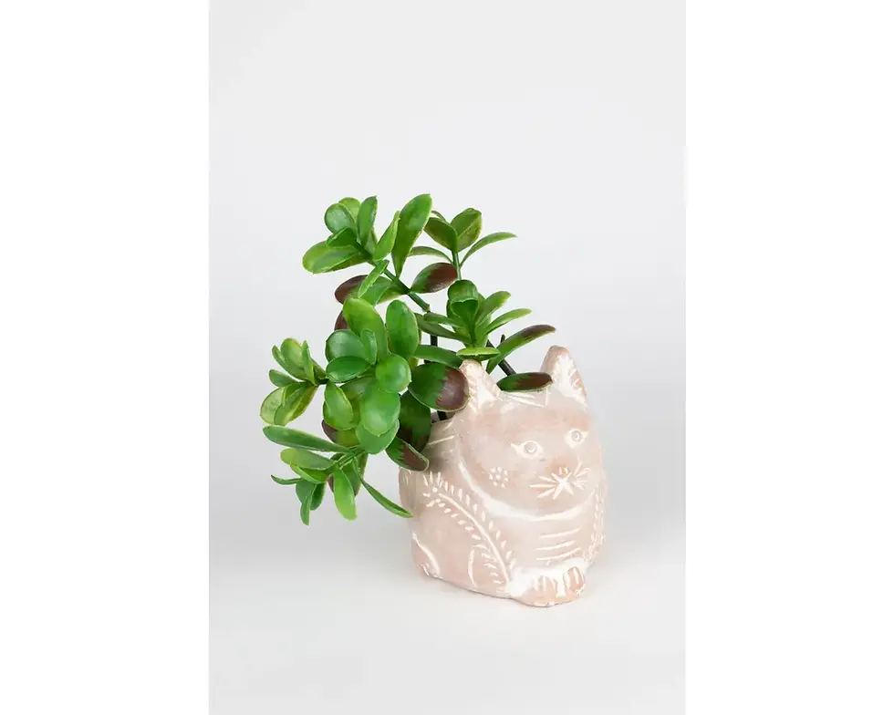Thumbnail: Terracotta Crouching Cat Planter