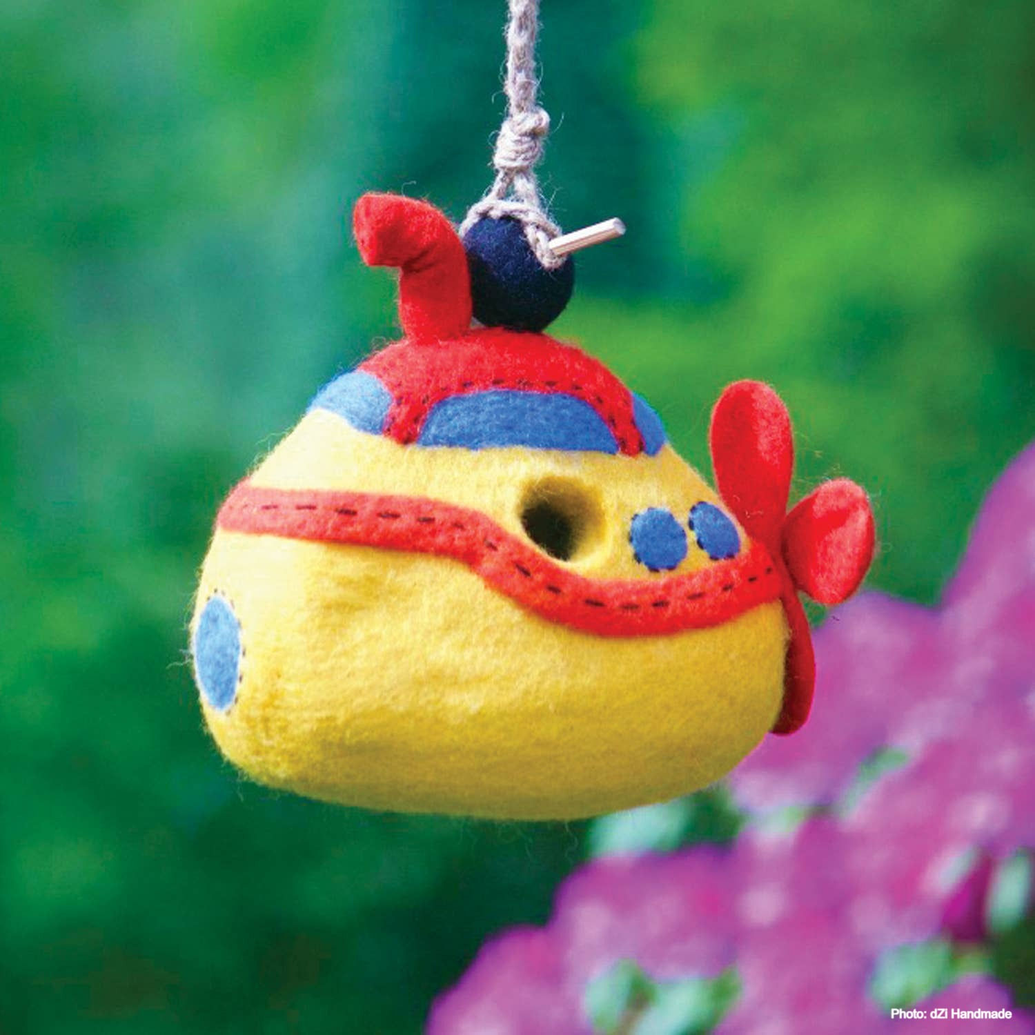 Bubbly Submarine Felted Birdhouse