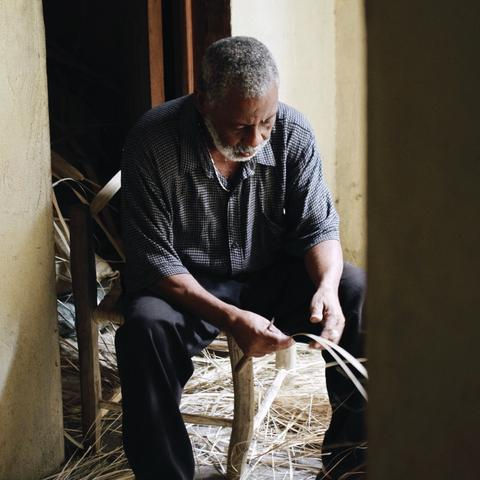 Thumbnail: Palm Leaf Bicycle Basket - Adult