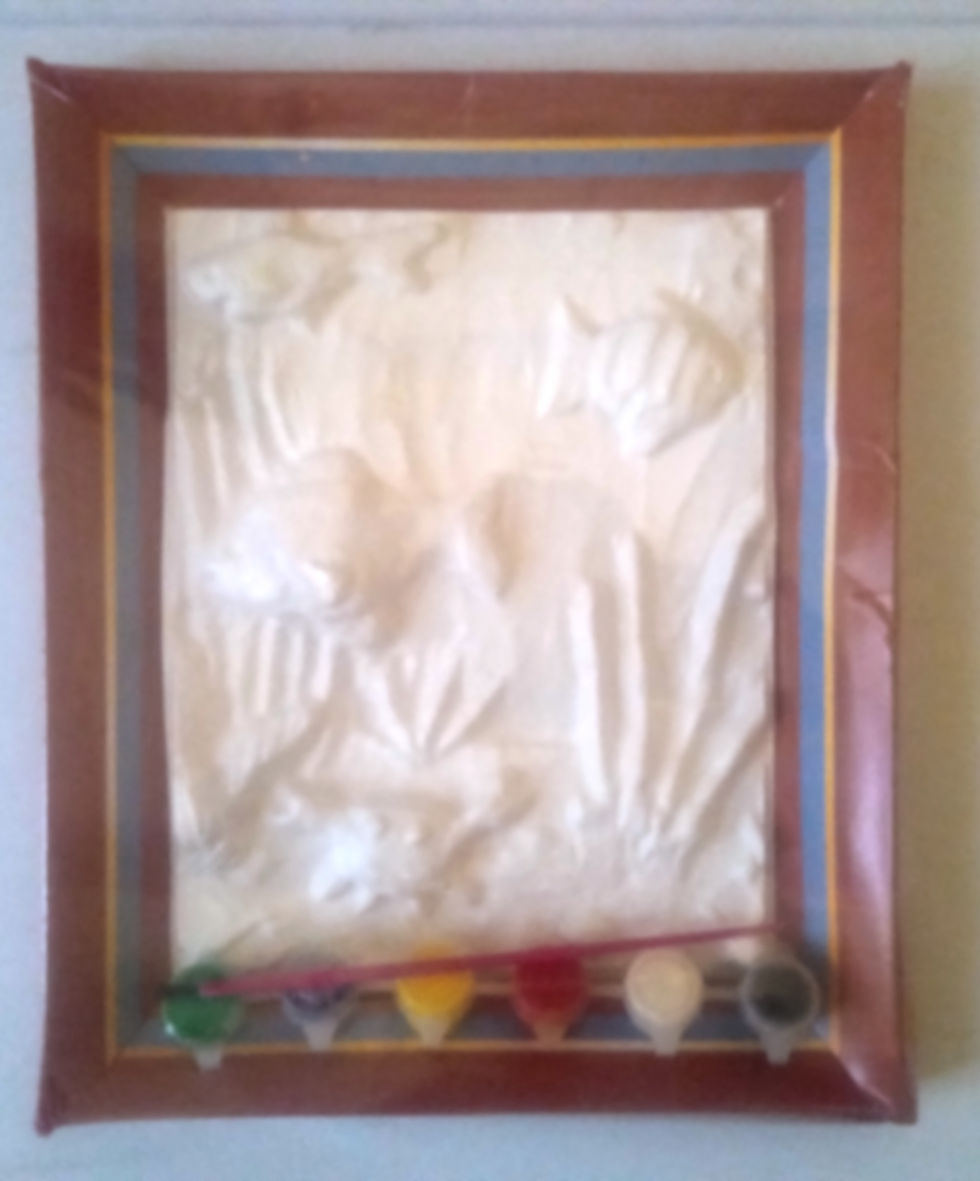 3D canvas, frame and paints from the PACE 3D Paint Kit.