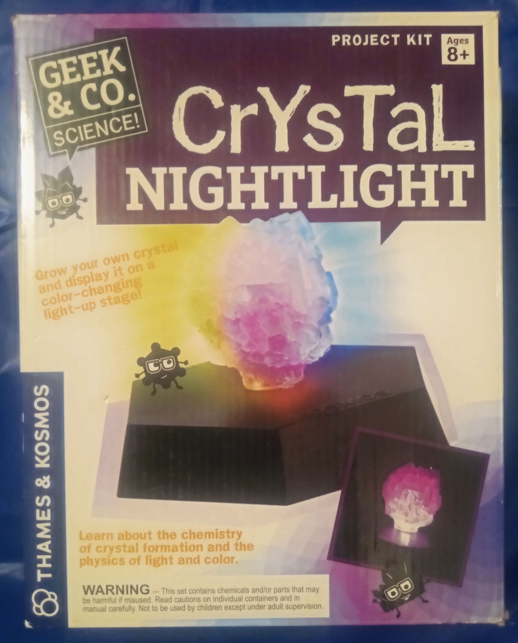 Crystal Nightlight Growing Kit by Geek & Co. Science packaging.