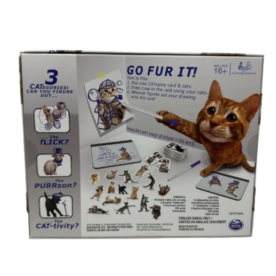 Back Cover- Displays contents for this drawing game that is ideal for any party.