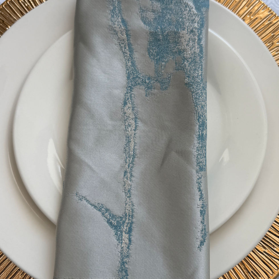 xury misty blue silk napkin for wedding and event table settings.