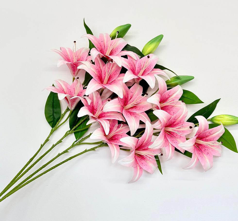 Premium Artificial Pink Lily Stem – Realistic Elegance for Every Space