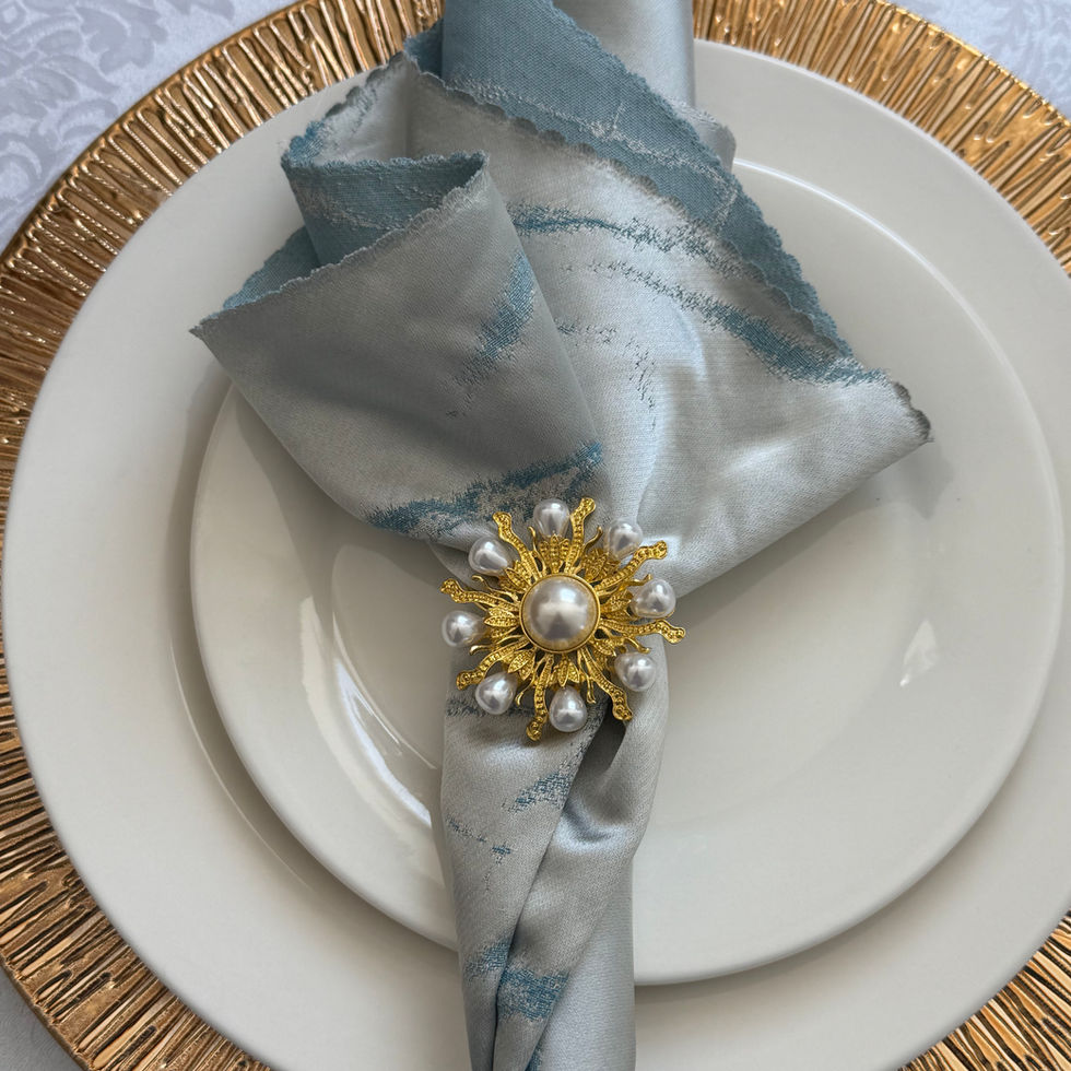 xury misty blue silk napkin for wedding and event table settings.